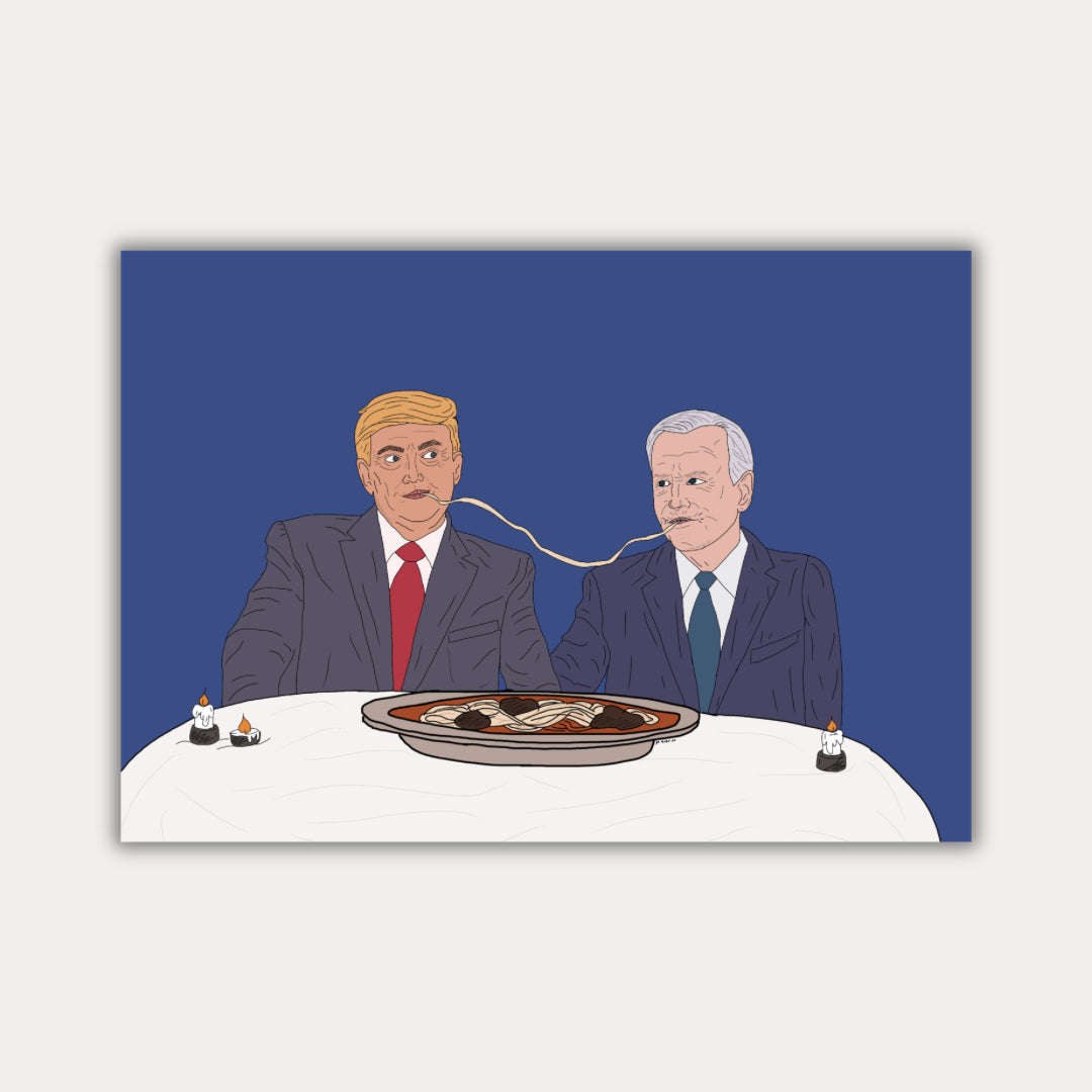 Trump & Biden Romantisk Middag Plakat