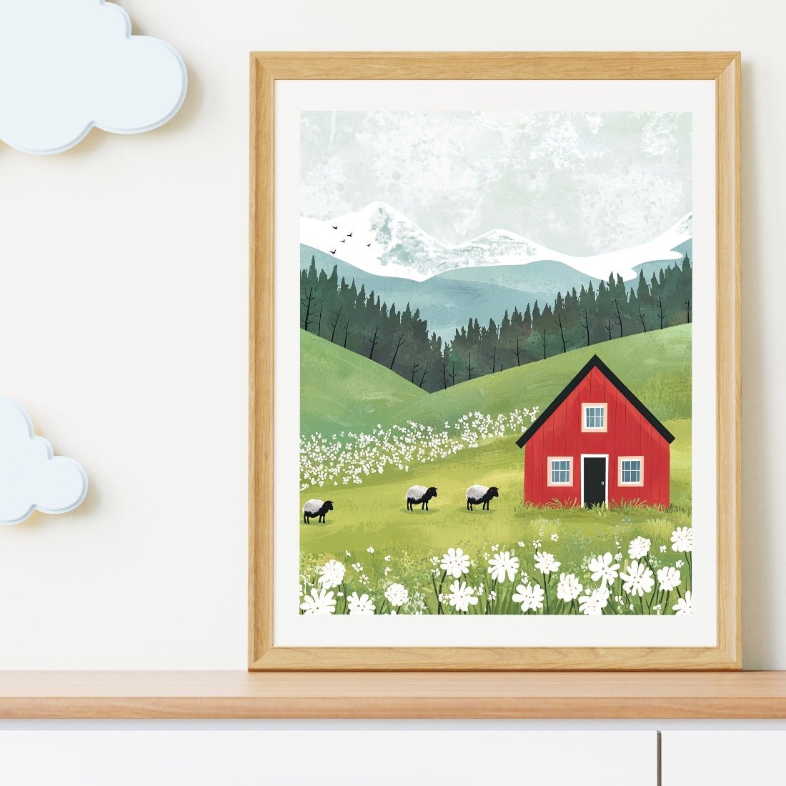 Vintage Gård Plakat Print Material - Printso