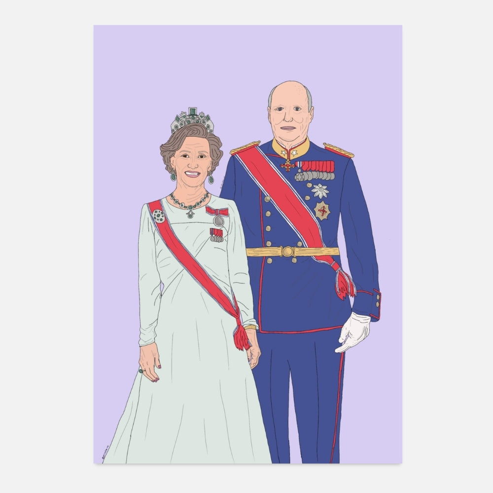 Kongeparet Harald & Sonja Plakat