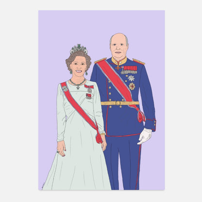 Kongeparet Harald & Sonja Plakat
