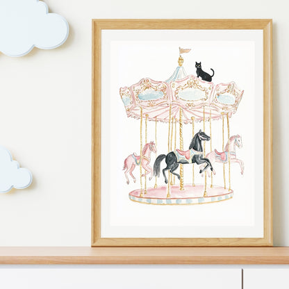 Vintage Karusell Plakat