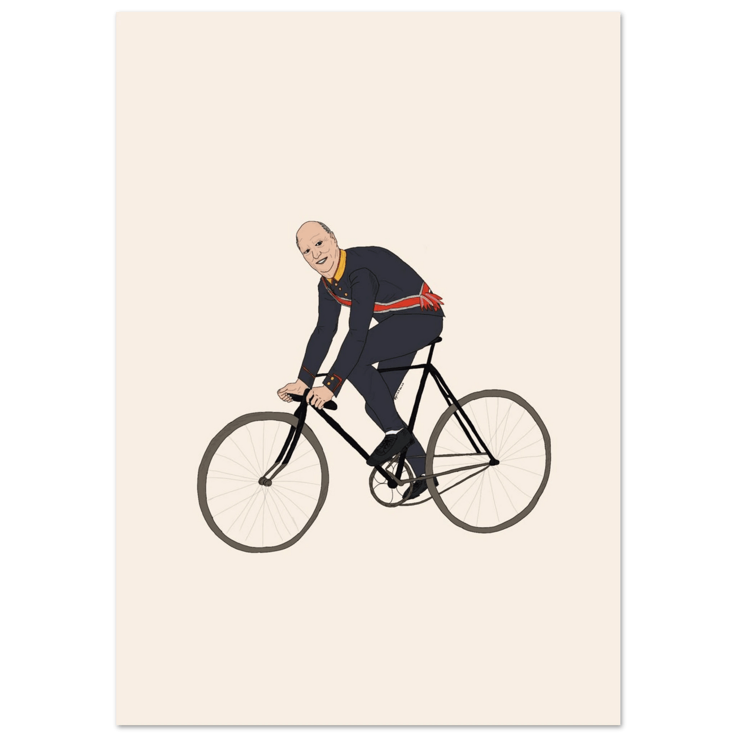 Syklende Kong Harald Print Material - Printso