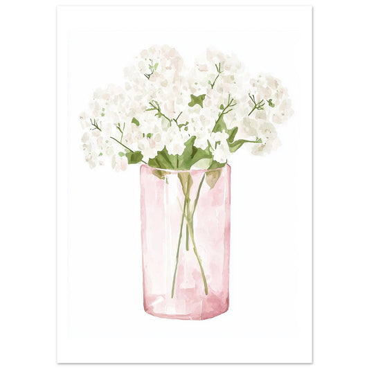 Vintage Blomster Plakat Print Material - Printso