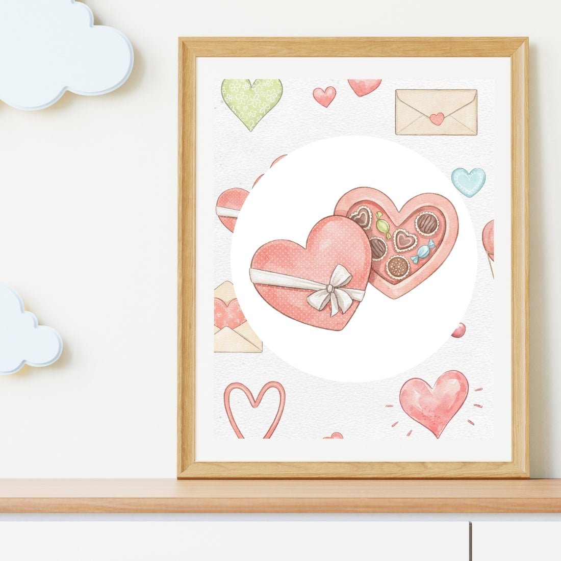 Vintage Hjerter Plakat Print Material - Printso