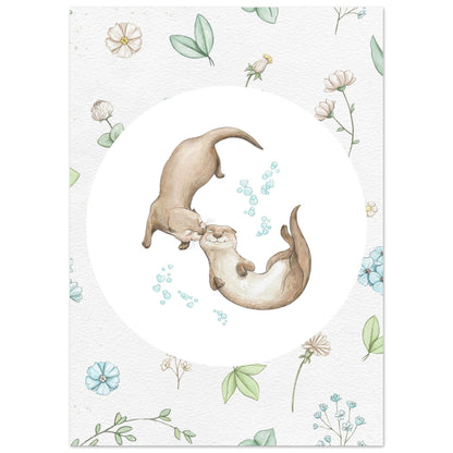 Vintage Otter Plakat Print Material - Printso
