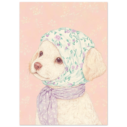 Vintage Valp Plakat Print Material - Printso